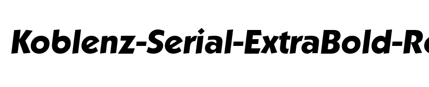 Koblenz-Serial-ExtraBold-RegularItalic