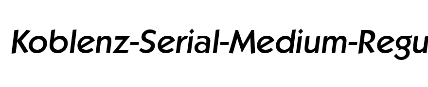 Koblenz-Serial-Medium-RegularItalic