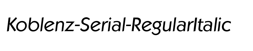 Koblenz-Serial-RegularItalic