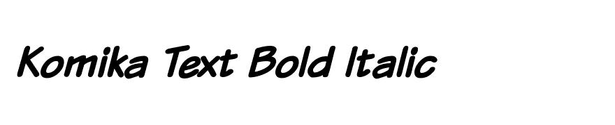Komika Text Bold Italic