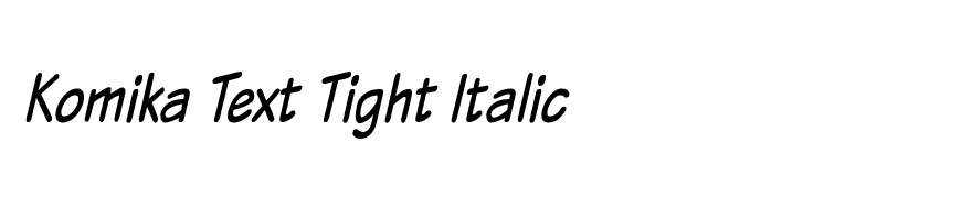 Komika Text Tight Italic