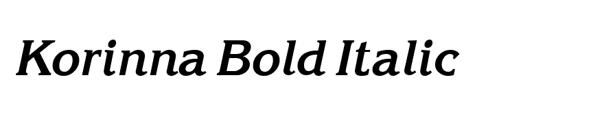 Korinna Bold Italic