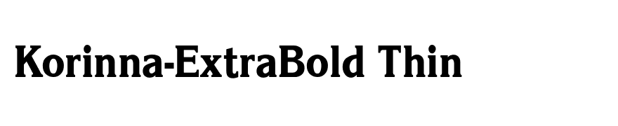 Korinna-ExtraBold Thin