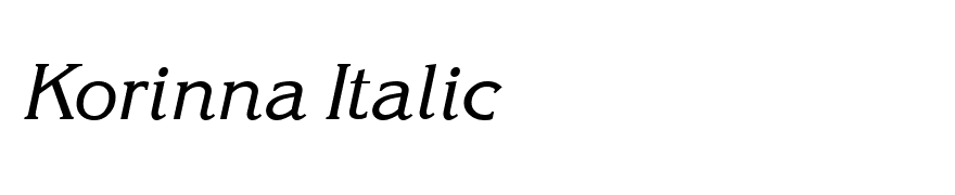 Korinna Italic
