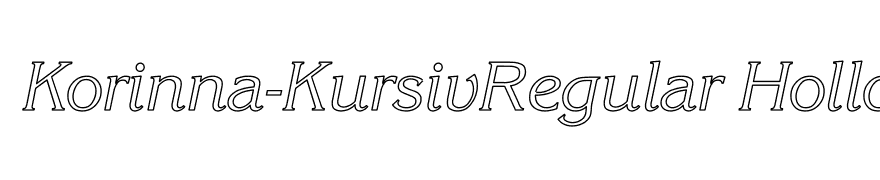 Korinna-KursivRegular Hollow