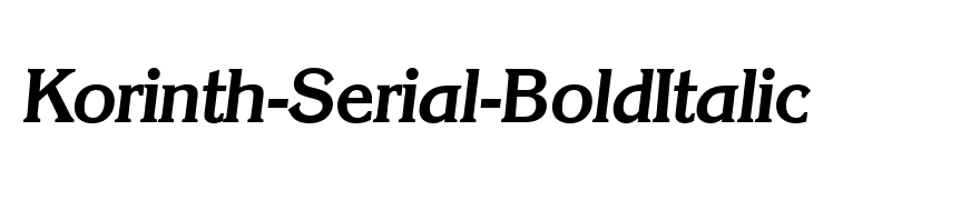 Korinth-Serial-BoldItalic