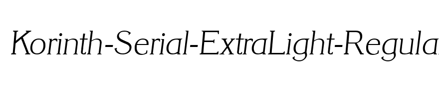 Korinth-Serial-ExtraLight-RegularItalic
