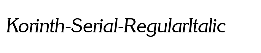 Korinth-Serial-RegularItalic