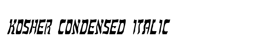 Kosher Condensed Italic