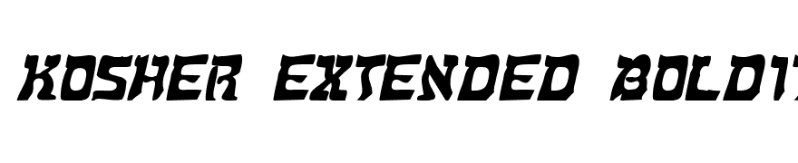 Kosher Extended BoldItalic