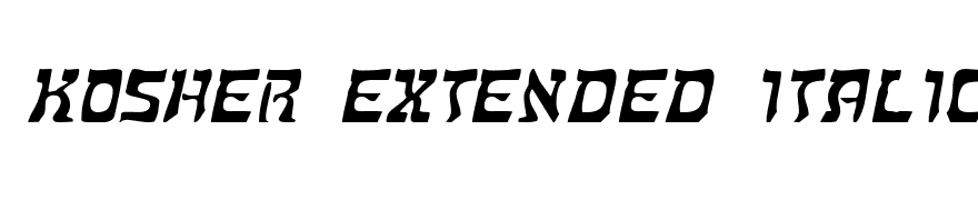 Kosher Extended Italic