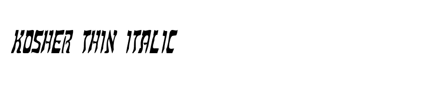 Kosher Thin Italic
