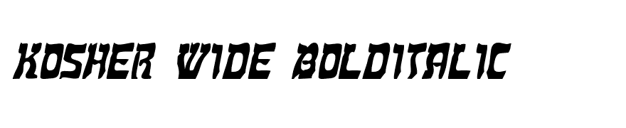 Kosher Wide BoldItalic