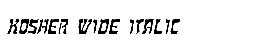 Kosher Wide Italic