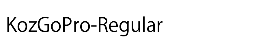 KozGoPro-Regular