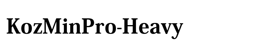KozMinPro-Heavy