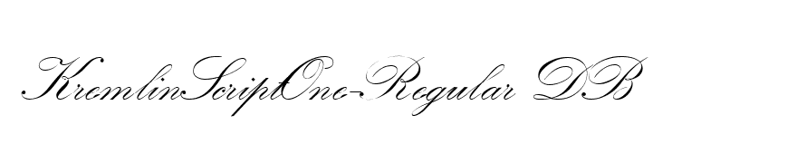 KremlinScriptOne-Regular DB