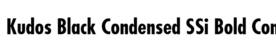 Kudos Black Condensed SSi Bold Condensed