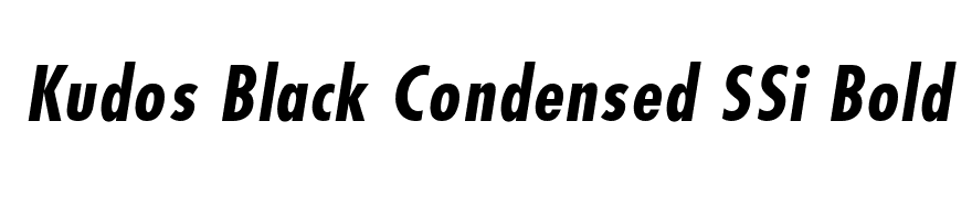 Kudos Black Condensed SSi Bold Condensed Italic
