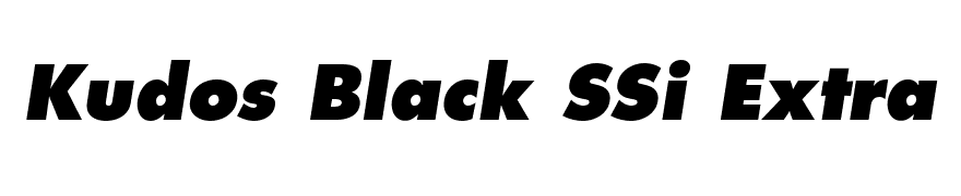 Kudos Black SSi Extra Bold Italic