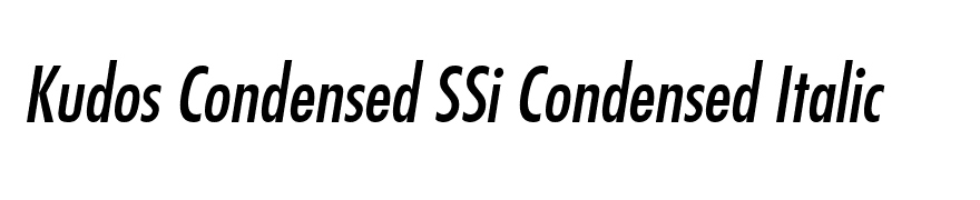 Kudos Condensed SSi Condensed Italic