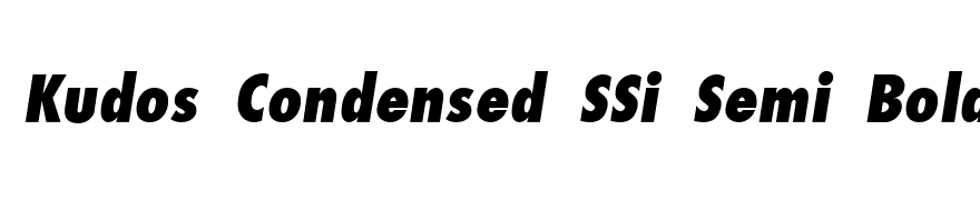 Kudos Condensed SSi Semi Bold Condensed Italic