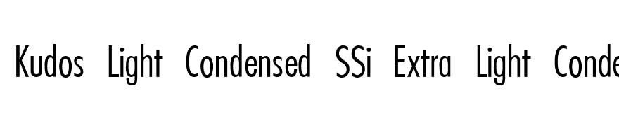 Kudos Light Condensed SSi Extra Light Condensed