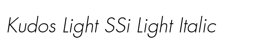 Kudos Light SSi Light Italic