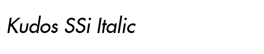 Kudos SSi Italic