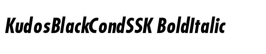 KudosBlackCondSSK BoldItalic