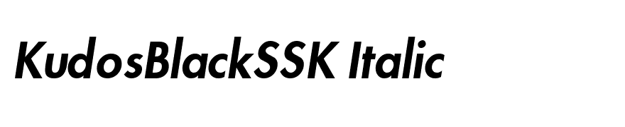KudosBlackSSK Italic