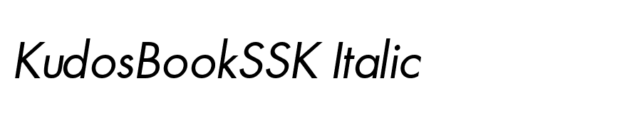 KudosBookSSK Italic