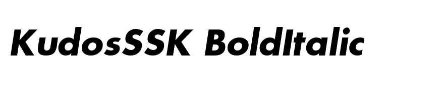KudosSSK BoldItalic