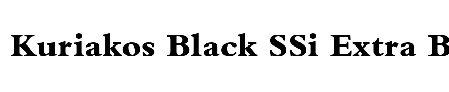 Kuriakos Black SSi Extra Bold