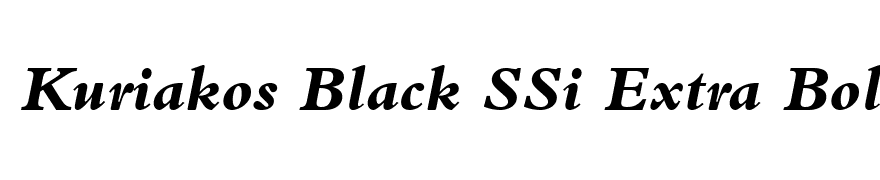 Kuriakos Black SSi Extra Bold Italic
