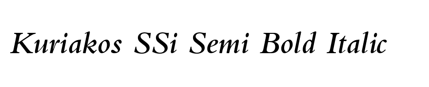 Kuriakos SSi Semi Bold Italic