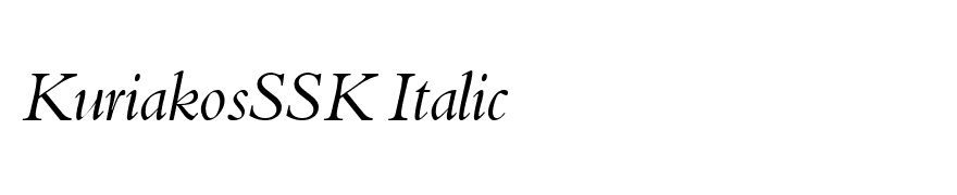 KuriakosSSK Italic