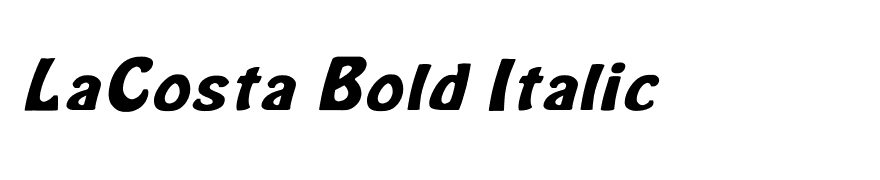 LaCosta Bold Italic