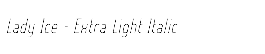 Lady Ice - Extra Light Italic