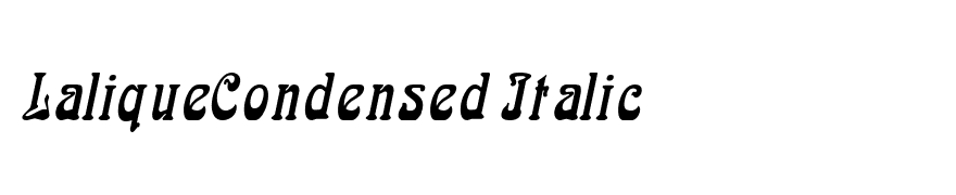 LaliqueCondensed Italic