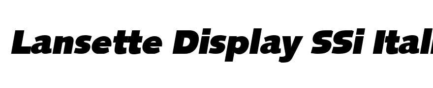 Lansette Display SSi Italic