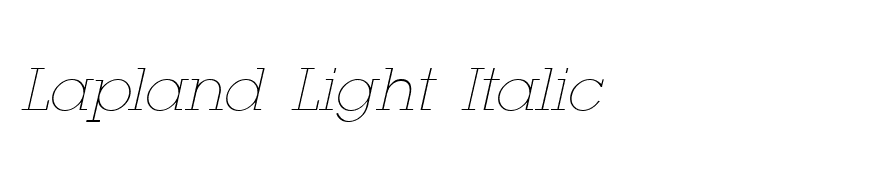 Lapland Light Italic