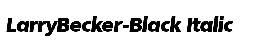 LarryBecker-Black Italic