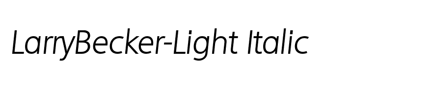 LarryBecker-Light Italic