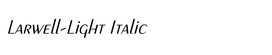 Larwell-Light Italic