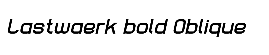 Lastwaerk bold Oblique