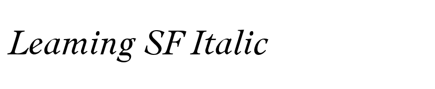 Leaming SF Italic