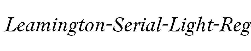 Leamington-Serial-Light-RegularItalic