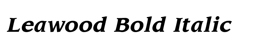 Leawood Bold Italic