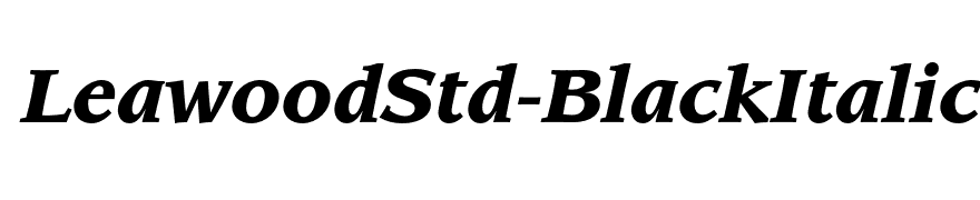 LeawoodStd-BlackItalic
